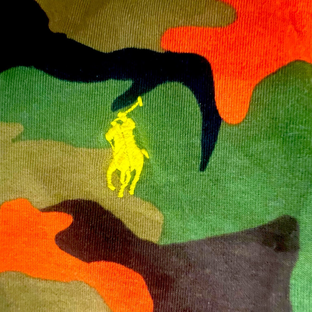 Men’s5X Polo camo zip front hoodie